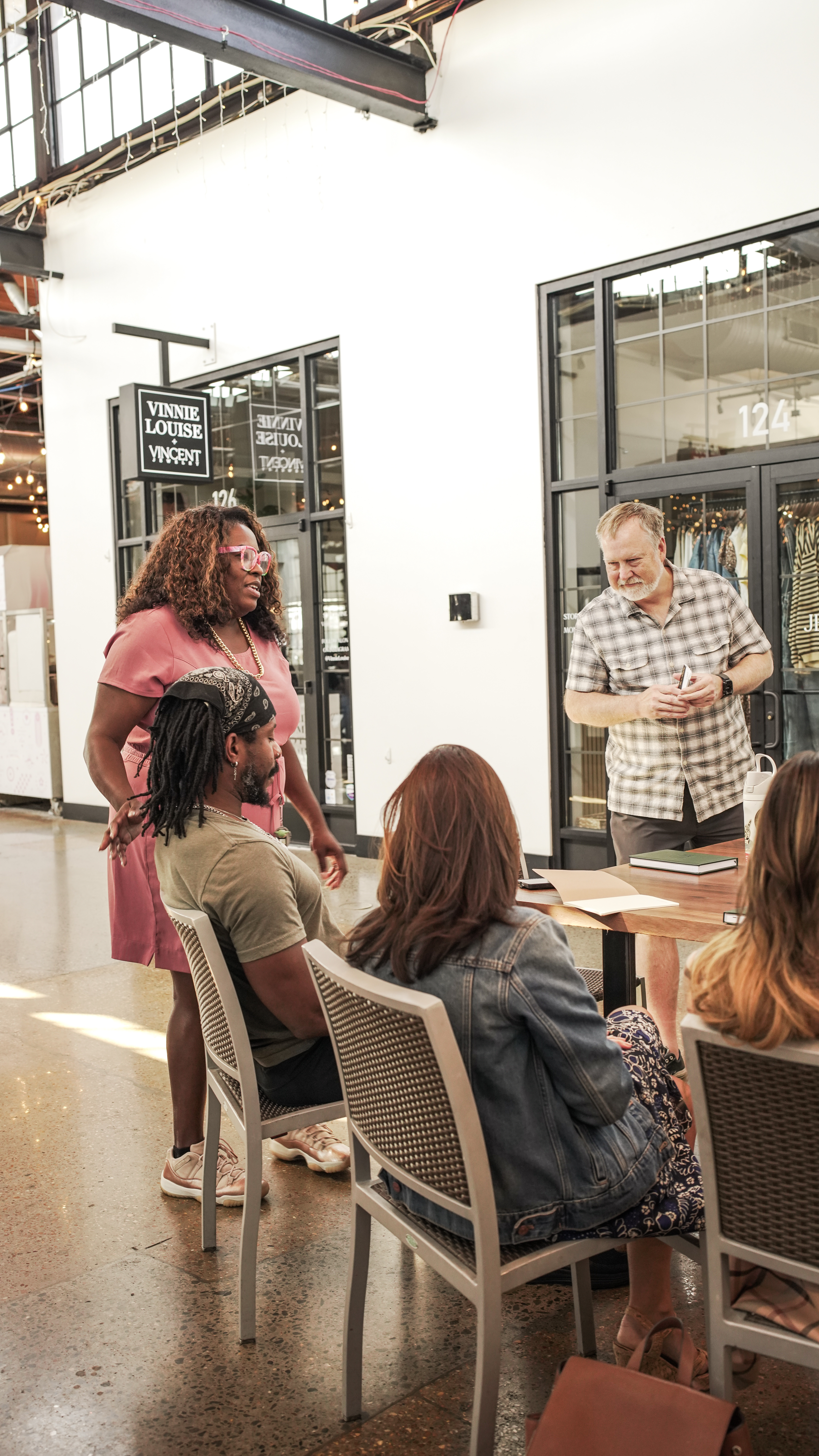 Hospitality professionals in conversation at Shift Change